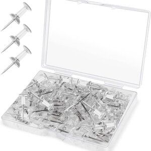 Brand new - 200 clear thumbtacks